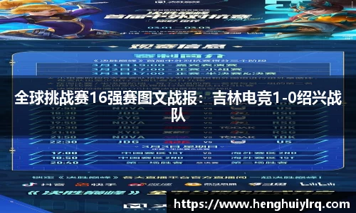 全球挑战赛16强赛图文战报：吉林电竞1-0绍兴战队