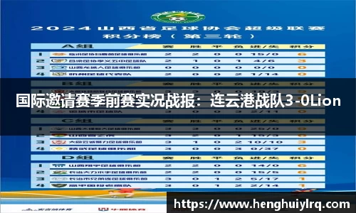 国际邀请赛季前赛实况战报：连云港战队3-0Lion